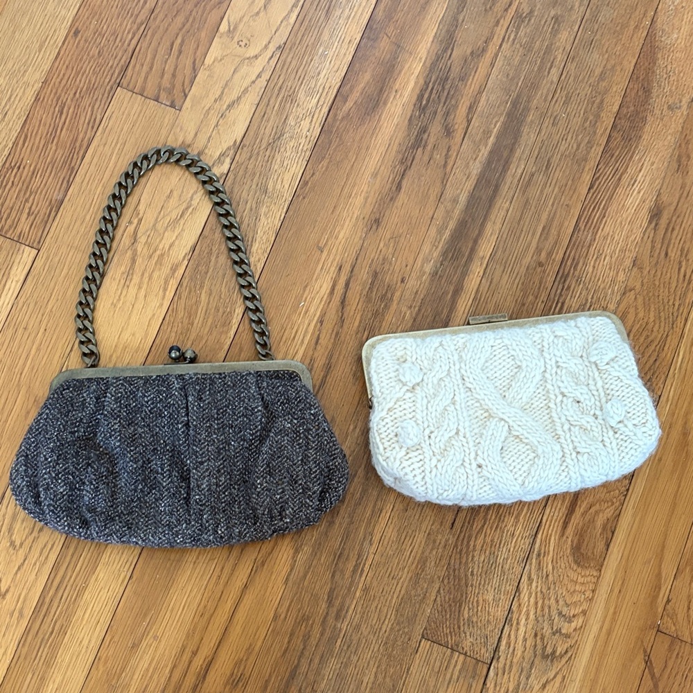 Two J Crew Clutch Purses